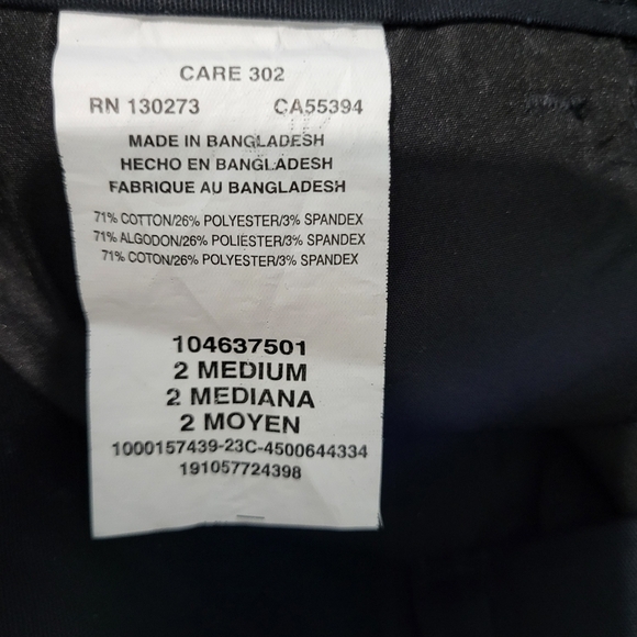 Lee Black Wrinkle‑Free Relaxed Pants Size 2 NWOT - Picture 8 of 10